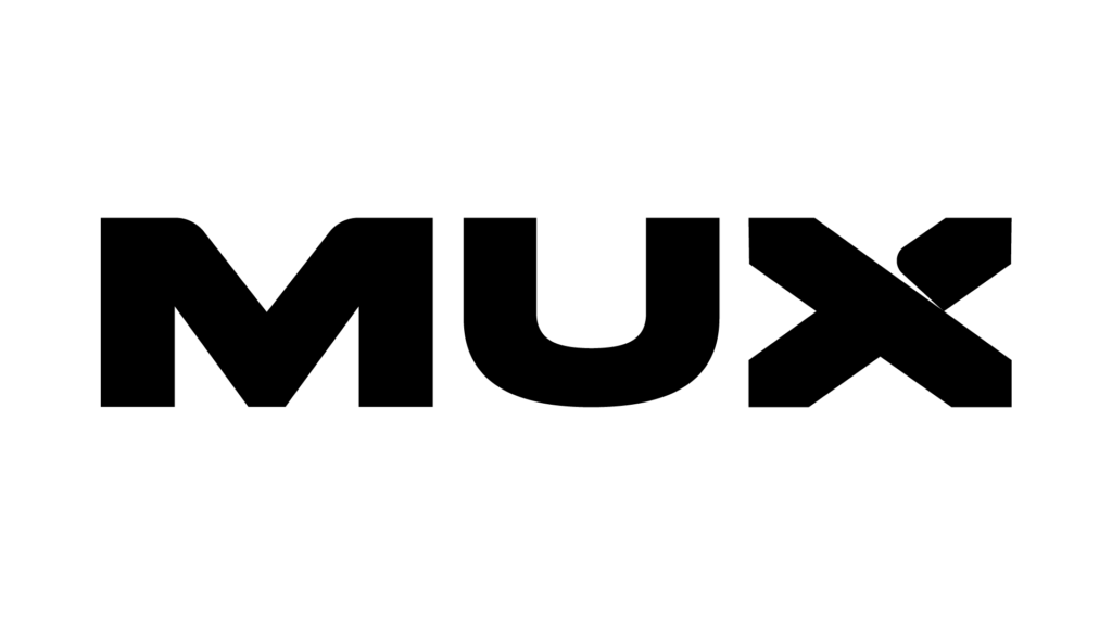 Black logo where it reads the letters M,U,X